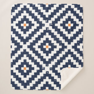 Cobertor Sherpa Aztec Navajo - Padrão Étnico Sem Costura