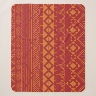 Cobertor Sherpa Aztec Retro: Design de Padrão Vintage.