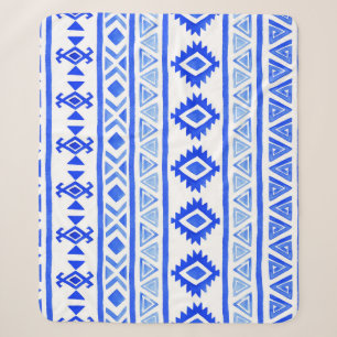 Cobertor Sherpa Aztec, um padrão geométrico.