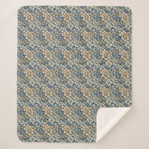 Azul Bege Verde Chinoiserie Toile Floral Flores