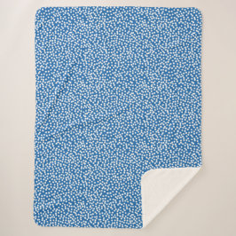 Cobertor Sherpa Azul Nebulas com Pontos Brancos de Neve