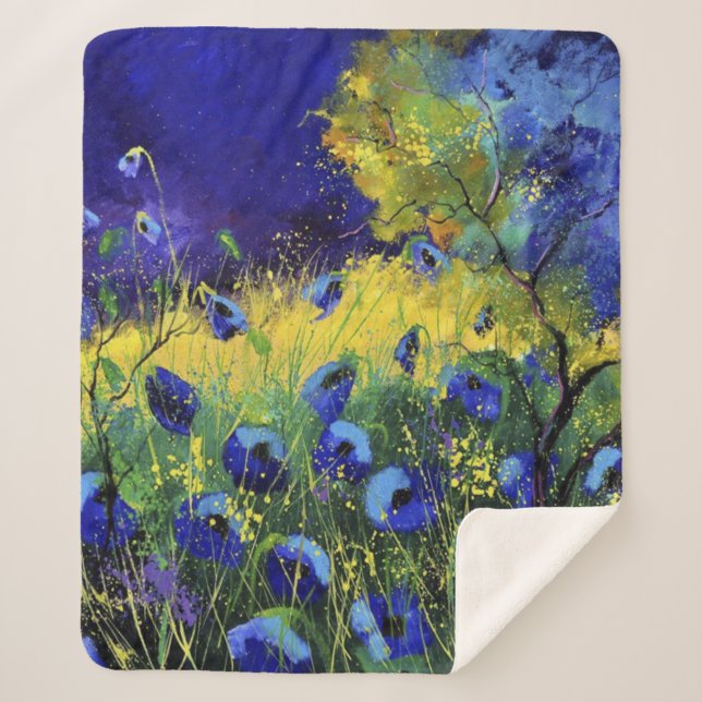 Cobertor Sherpa Azul outono, Arte (Frente)