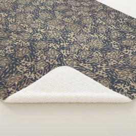 Cobertor Sherpa Azul pacífico e creme Batik Sherpa Blanket