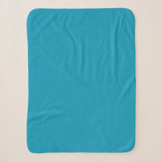Cobertor Sherpa Azul-verde (cor sólida) (Frente)