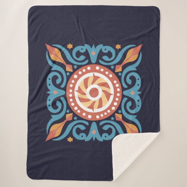 Cobertor Sherpa Azulejo de Boho Sherpa Blanket (Frente)