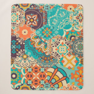 Cobertor Sherpa Azulejo de retalhos incolor com o Islã, Árabe