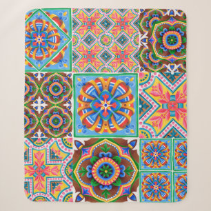Cobertor Sherpa Azulejos cerâmicos, majolica, ornamentabstrato, ar