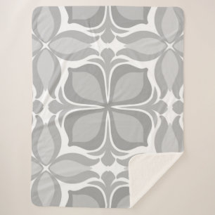 Cobertor Sherpa Azulejos geolétricos neutros