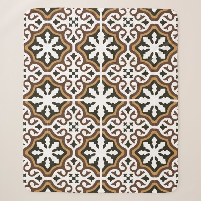 Cobertor Sherpa Azulejos portugueses 3 (Frente)