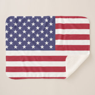 Cobertor Sherpa Baby Blanket com bandeira dos Estados Unidos