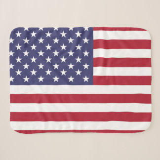 Cobertor Sherpa Baby Blanket com bandeira dos Estados Unidos