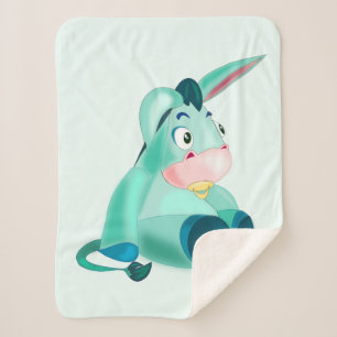 Cobertor Sherpa Baby Donkey - Azul - Pintura Divertida