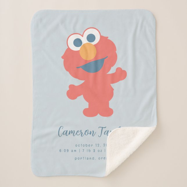 Cobertor Sherpa Baby Elmo | Estatísticas de Nascimentos Bebês (Frente)