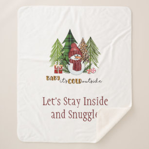 Cobertor Sherpa Baby Está Frio Lá Fora Natal Personalizado