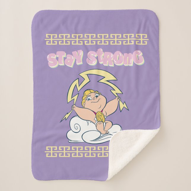 Cobertor Sherpa Baby Hercules - Stay Strong Sherpa Blanket (Frente)