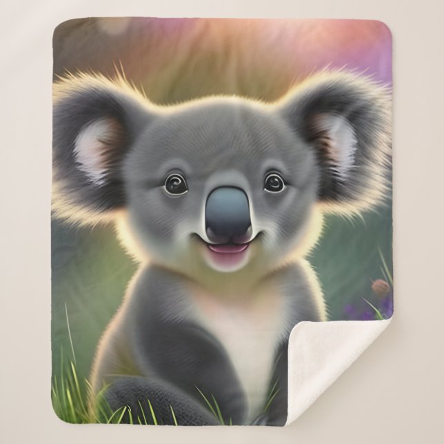 Cobertor Sherpa Baby Koala (Frente)