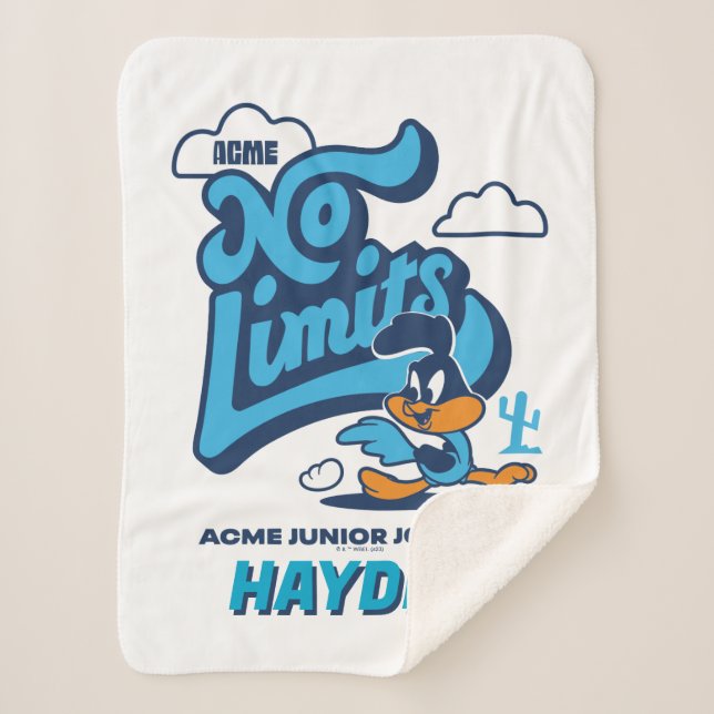 Cobertor Sherpa Baby ROAD RUNNER™ - Sem limites (Frente)