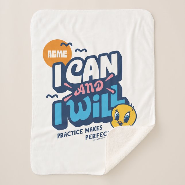 Cobertor Sherpa Baby TWEETY™ - Eu Posso E Eu Vou (Frente)