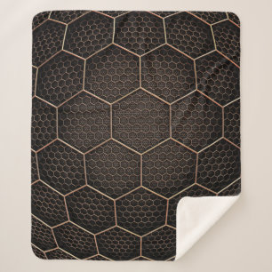 Cobertor Sherpa Background texture hexagon grid d