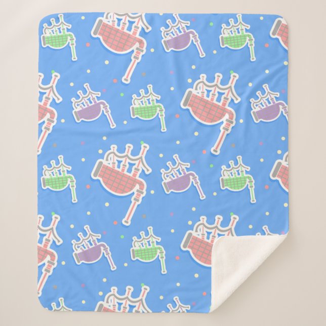 Cobertor Sherpa bagaços de cor rosa pastel (Frente)