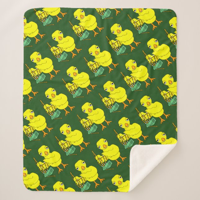 Cobertor Sherpa Bagpipe Pintinho (Frente)