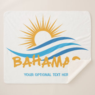 Cobertor Sherpa Bahamas de texto personalizado