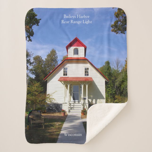 Cobertor Sherpa Baileys Harbor Rear Range Light sherpa blanket (Frente)