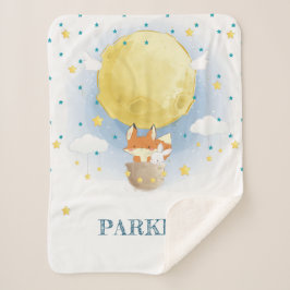 Cobertor Sherpa Balão de Ar Moon Personalizado