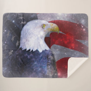 Cobertor Sherpa Bald Eagle