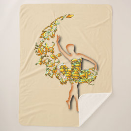 Cobertor Sherpa Balé Dançarina Sherpa Blanket Ballerina