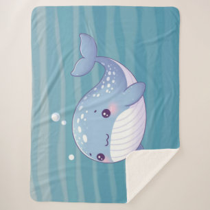 Cobertor Sherpa Baleia costeira/náutica