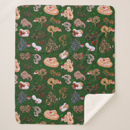 Cobertor Sherpa Ball Python Morph Holiday Verde