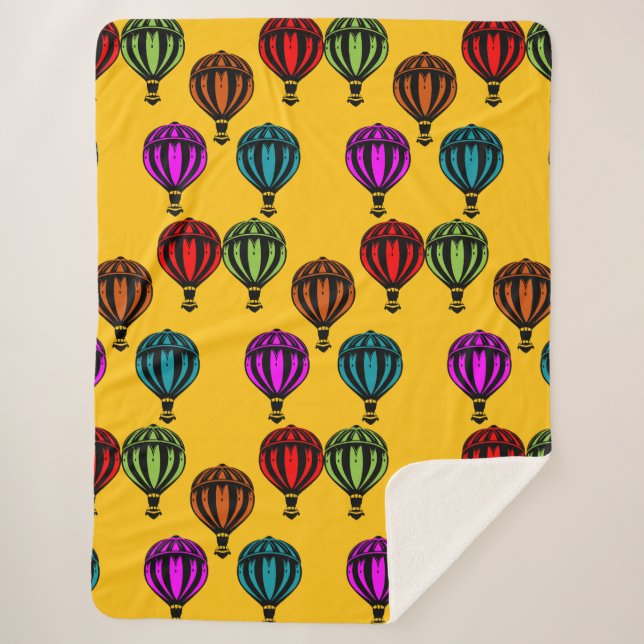 Cobertor Sherpa Balonagem de Ar Quente Padrão (Frente)