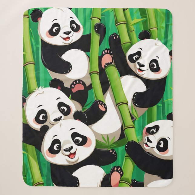 Cobertor Sherpa Bamboo Panda (Frente)