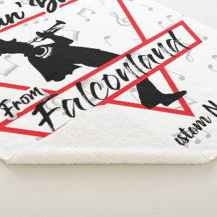 Cobertor Sherpa Banda Dançarina Da Falconland Personalizada