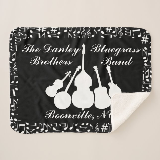 COBERTOR SHERPA BANDA DE BLUEGRASS (Frente (Horizontal))