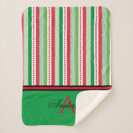 Cobertor Sherpa Bandas de Natal Personalizadas