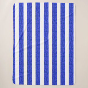 Cobertor Sherpa Bandas Geométricas de Azul-Chic