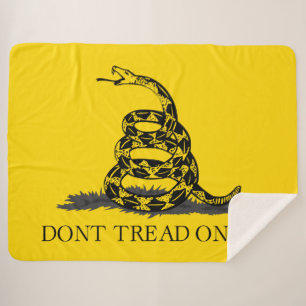 Cobertor Sherpa Bandeira Amarela Clássica de Gadsden Não Pise em M
