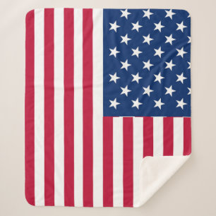 Cobertor Sherpa Bandeira americana Flag Pride Design- 76353
