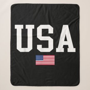 Cobertor Sherpa Bandeira Americana Patriótica dos EUA Para Homens 