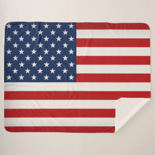 Cobertor Sherpa Bandeira Americana Personalizada