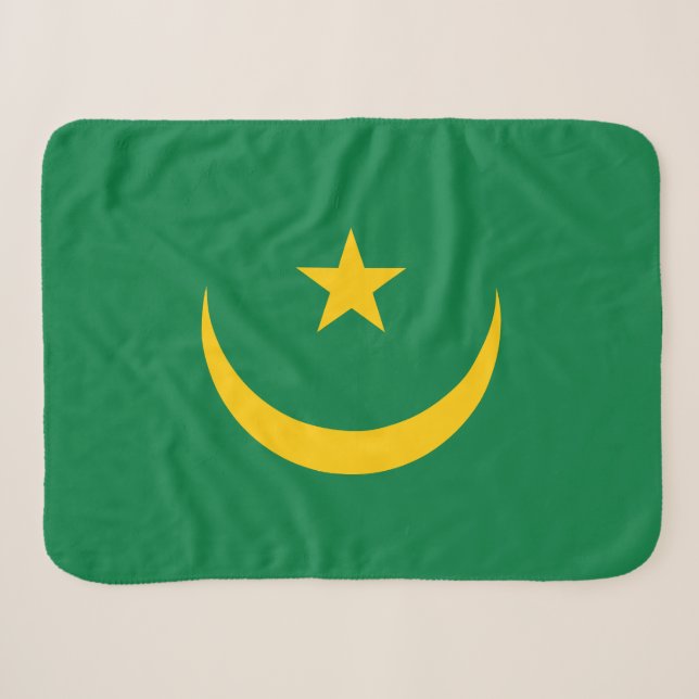 Cobertor Sherpa Bandeira Antiga da Mauritânia (Frente (Horizontal))