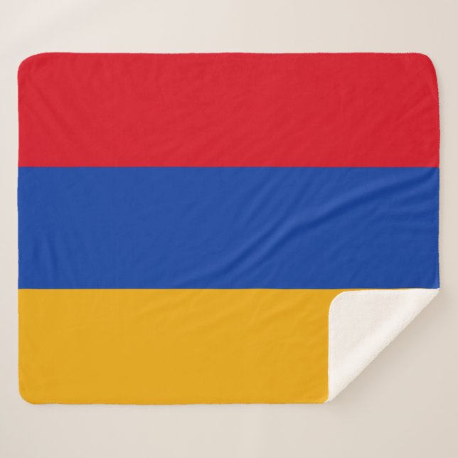 Cobertor Sherpa Bandeira armênia (Frente (Horizontal))