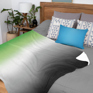 Cobertor Sherpa Bandeira Aromântica Gradiente – Orgulho Aromântico