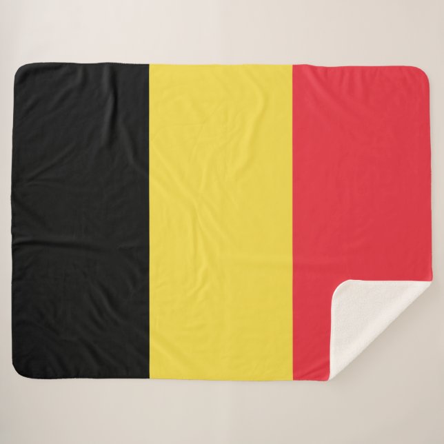 Cobertor Sherpa Bandeira belga (Frente (Horizontal))