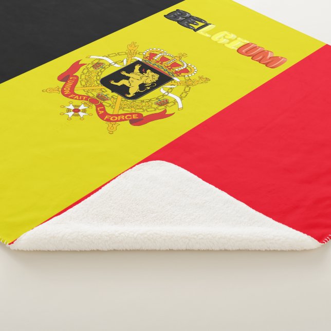 Cobertor Sherpa Bandeira belga (3/4)