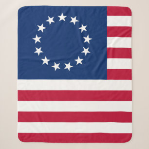 Cobertor Sherpa Bandeira Betsy Ross dos Estados Unidos