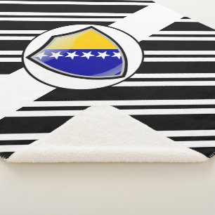 Cobertor Sherpa bandeira bósnio
