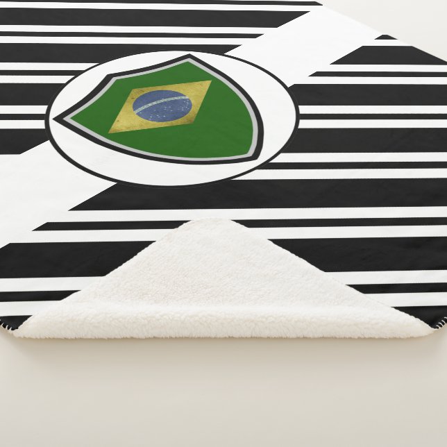 Cobertor Sherpa bandeira brasileira (3/4)